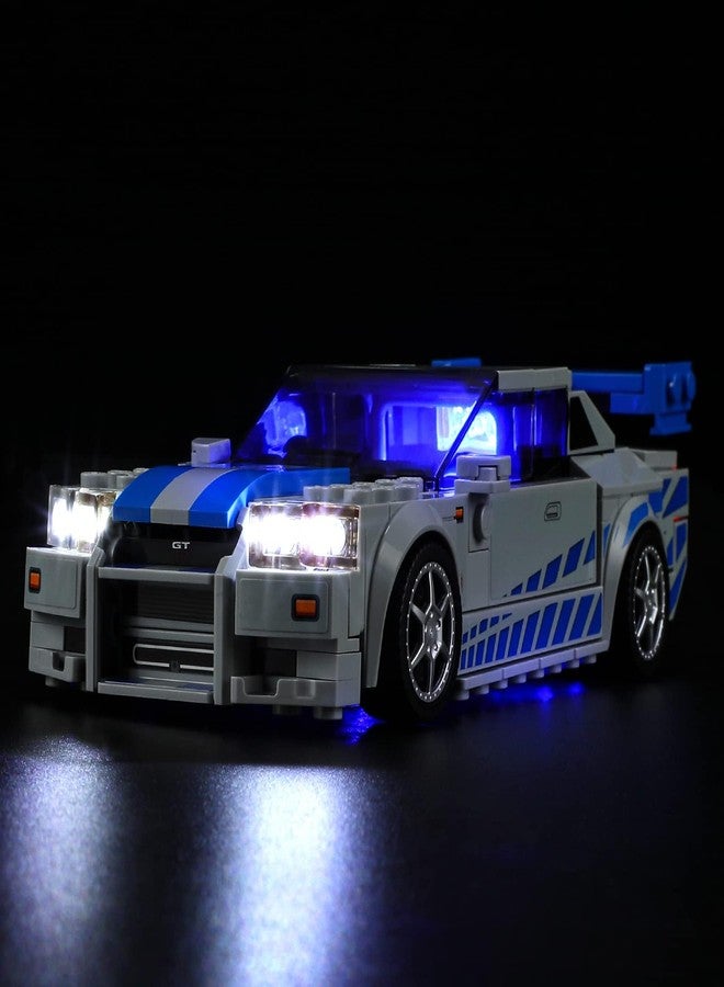 YEABRICKS LED Light for Lego-76917 Speed Fast 2 Furious Nissan Skyline GT-R Building Blocks Model (Lego Set NOT Included) - Image 1